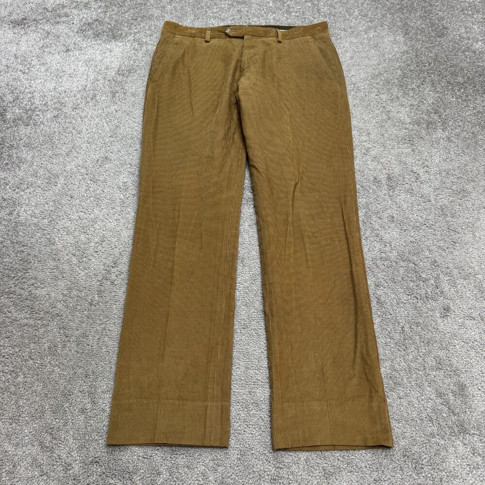 Maurizio Baldassari Brera Corduroy Pants Mens 46 US 32 Brown Straight Leg Italy